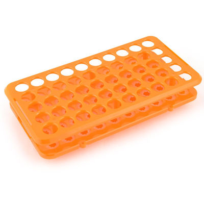 کیفیت  50 Well Plastic Multifunction Test Tube Holder Rack With Silicone کارخانه