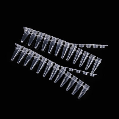 Dome Shaped Caps 0.2ml PCR Tube 8 Strip With Attached Cap PCR Eight Connected Pipe